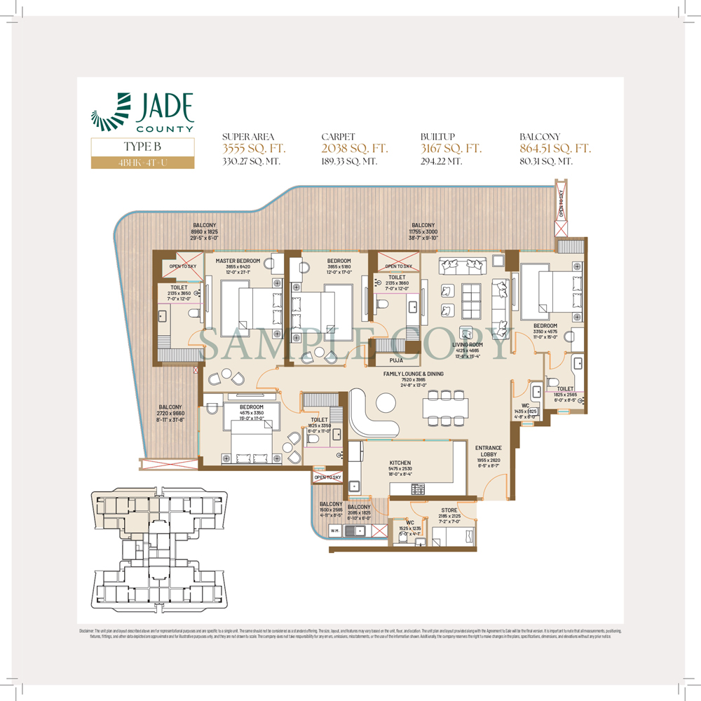 >Jade County Wave City 5BHK Layout